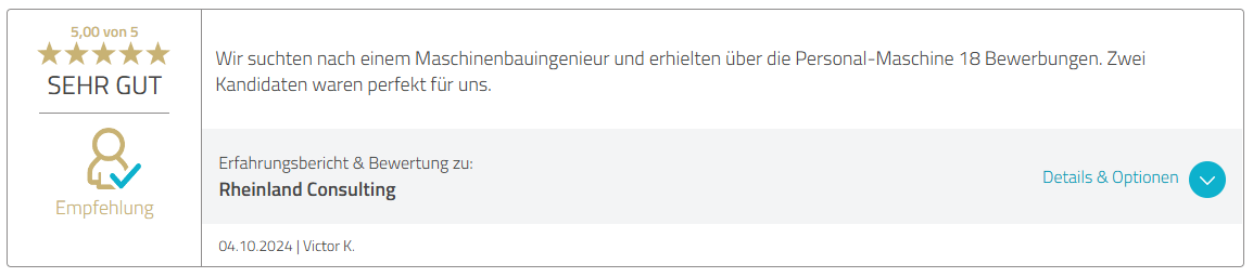 5-Sterne-Bewertung von Victor K. vom 4. Oktober 2024