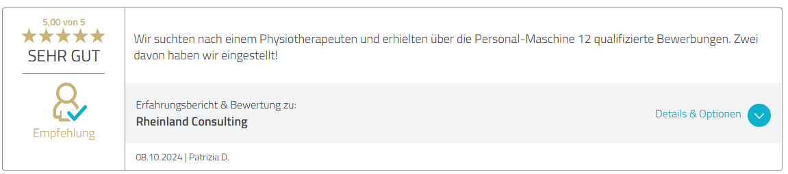 5-Sterne-Bewertung von Patrizia D. vom 8. Oktober 2024