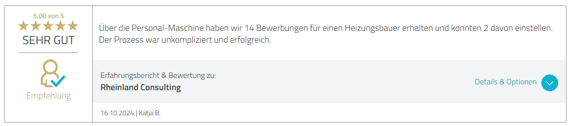 5-Sterne-Bewertung von Katja B. vom 16. Oktober 2024