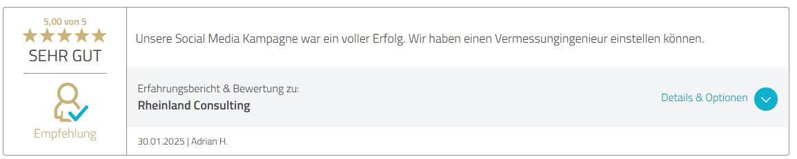 5-Sterne-Bewertung von Adrian H. vom 30. Januar 2025