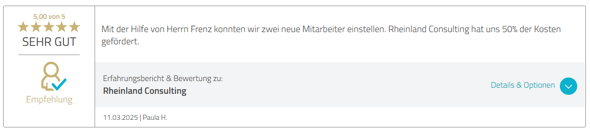 5-Sterne-Bewertung von Paula H. vom 11. März 2025
