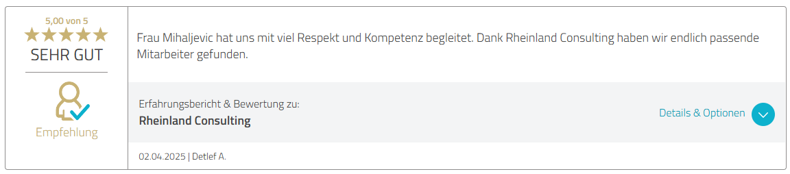5-Sterne-Bewertung von Detlef A. vom 2. April 2025