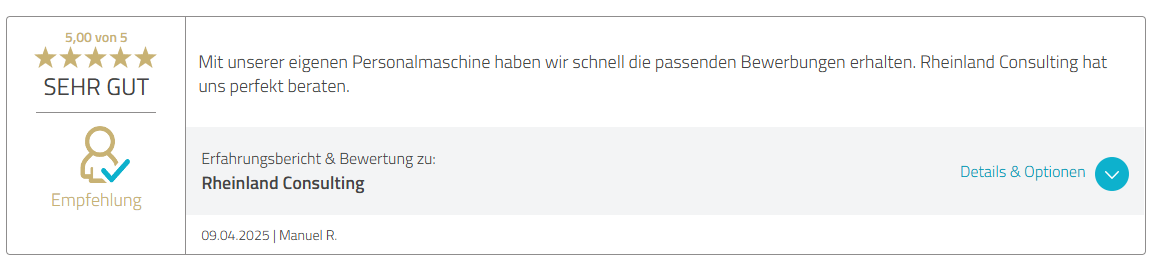 5-Sterne-Bewertung von Manuel R. vom 9. April 2025