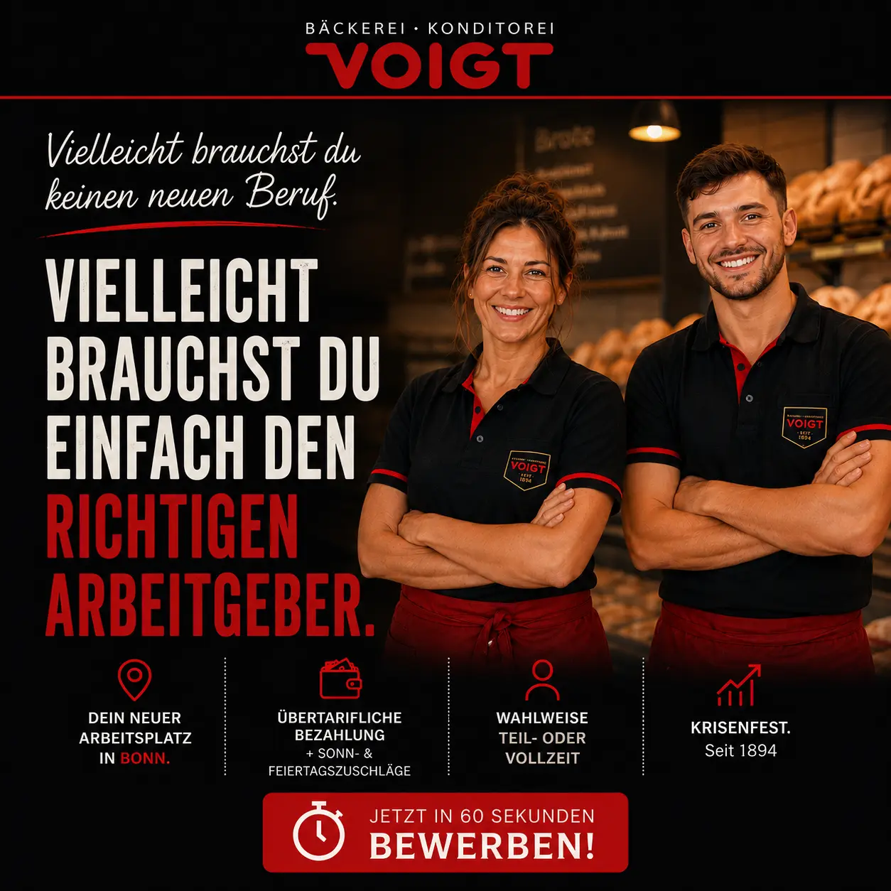 Voigt Recruiting-Kampagne für Verkaufskräfte mit dem Motiv der richtige Arbeitgeber